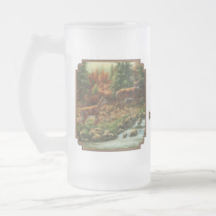 Chope Givrée Cerf blanc et cascade
