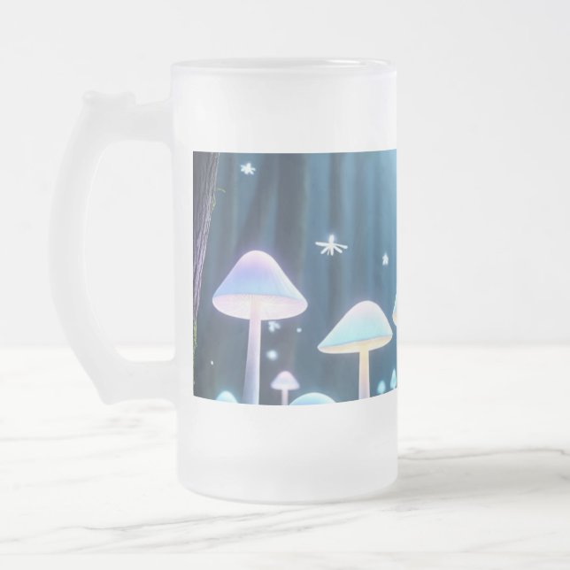 Chope Givrée Champignons mystiques du néon brillant (Gauche)