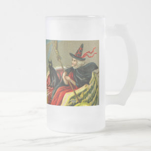 Chope Givrée Chat et sorcière vintage d'Halloween noir