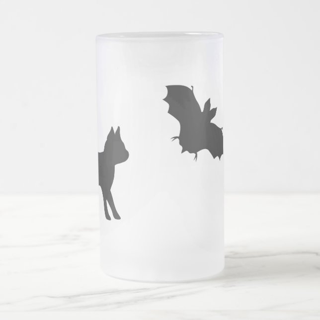 Chope Givrée Chat noir avec chauve-souris (Centre)