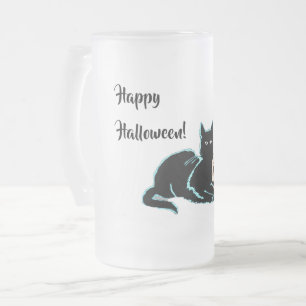Chope Givrée Chat noir et crâne Halloween