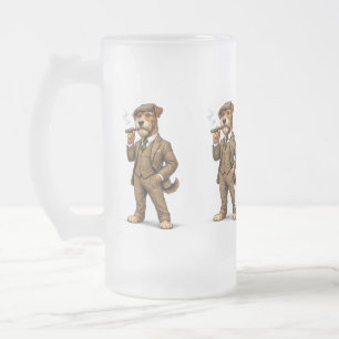 Chope Givrée Chien Gentleman Élégant Verre