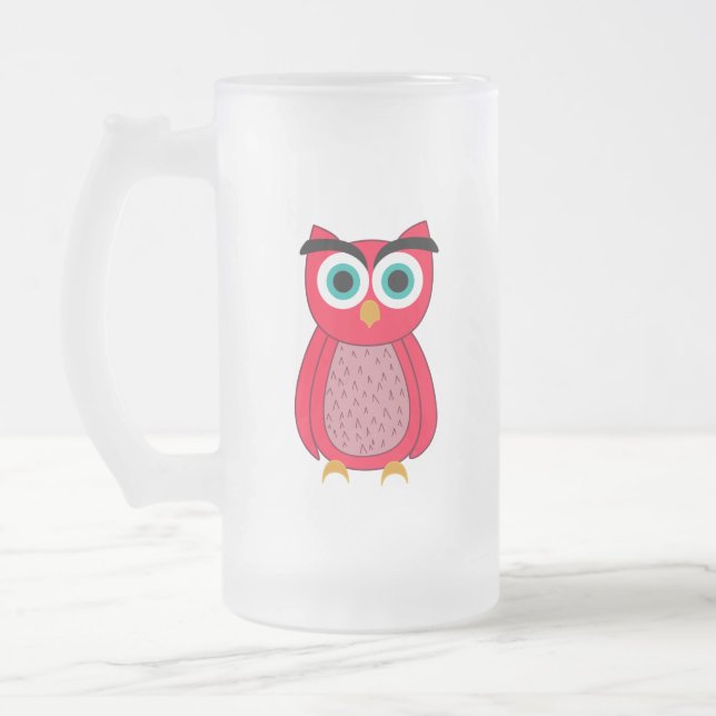Chope Givrée Chouette Rose Mignonne (Gauche)