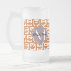 Chope Givrée Chouettes orange monogrammes