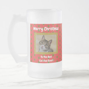 Chope Givrée Christmas Best Chat Papa Ever Photo pour animaux