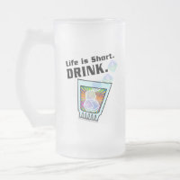 COCKTAIL CUPS & MUGS, La vie est courte. BOIS.