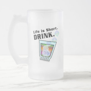 Chope Givrée COCKTAIL CUPS & MUGS, La vie est courte. BOIS.