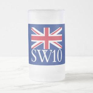 Chope Givrée Code postal SW10 de Londres avec Union Jack