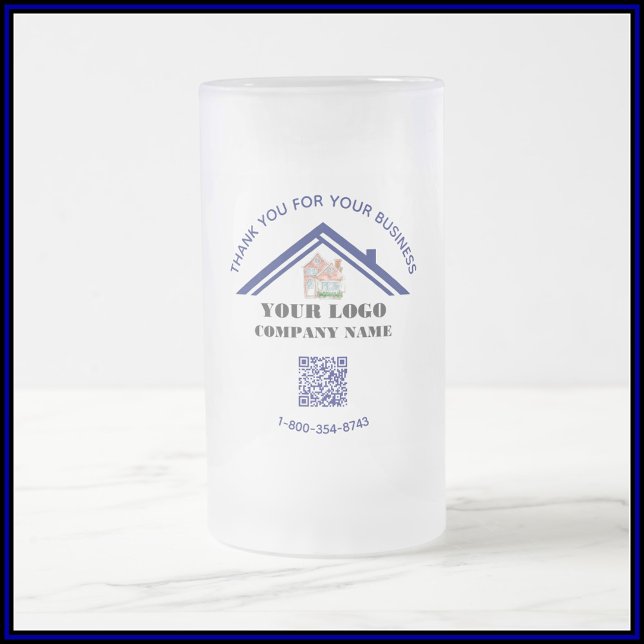 Chope Givrée Code QR personnalisé du logo du Merci d'affaires (Créateur téléchargé)