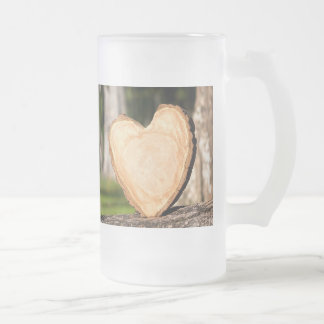 Chope Givrée coeur en bois