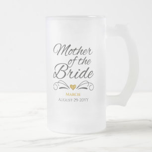 Chope Givrée Coeur personnalisé de l'or mère de l'épouse