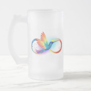 Chope Givrée Colibri arc-en-ciel avec symbole Infinity