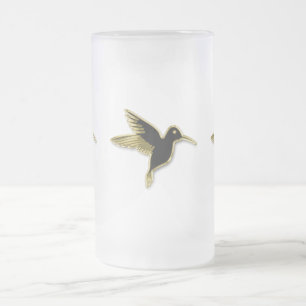 Chope Givrée Colibri doré avec les ailes déployées