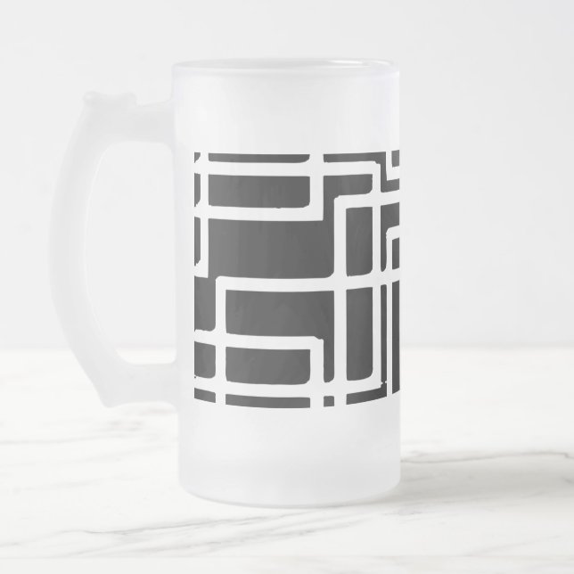 Chope Givrée Conception artistique de carrés blancs imbriqués (Gauche)