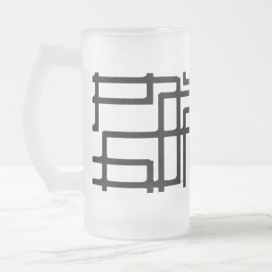 Chope Givrée Conception artistique de carrés noirs imbriqués