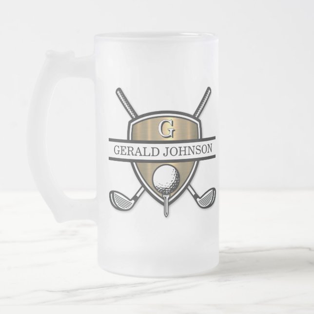 Chope Givrée Conception élégante de monogramme de golf personna (Gauche)