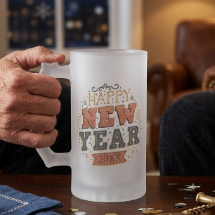 Chope Givrée Conception personnalisée vintage Bonne Année Eve D