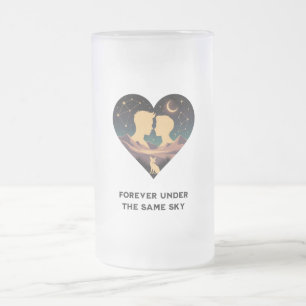 Chope Givrée Cosmic Love Story Coeur avec les amants et Fox Art