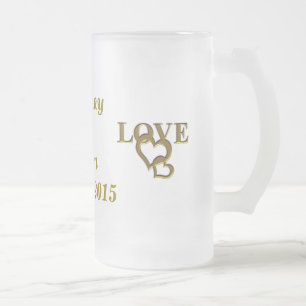 Chope Givrée Coupe de mariée personnalisée Amour Coeur en verre