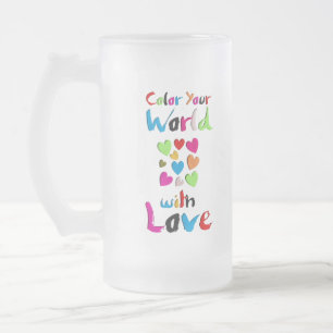 Chope Givrée Coupez votre monde avec amour - Design cardiaque d