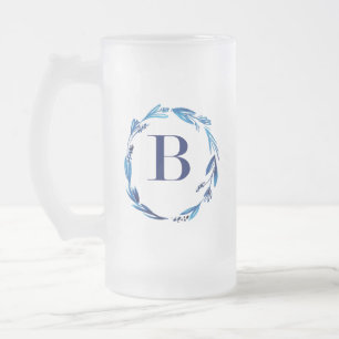 Chope Givrée Couronne florale bleue 'B'