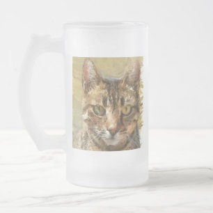 Chope Givrée Croquis au crayon Tabby Cat