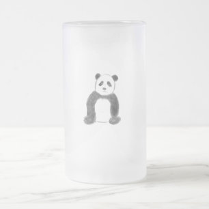 Chope Givrée Croquis de panda en noir et blanc