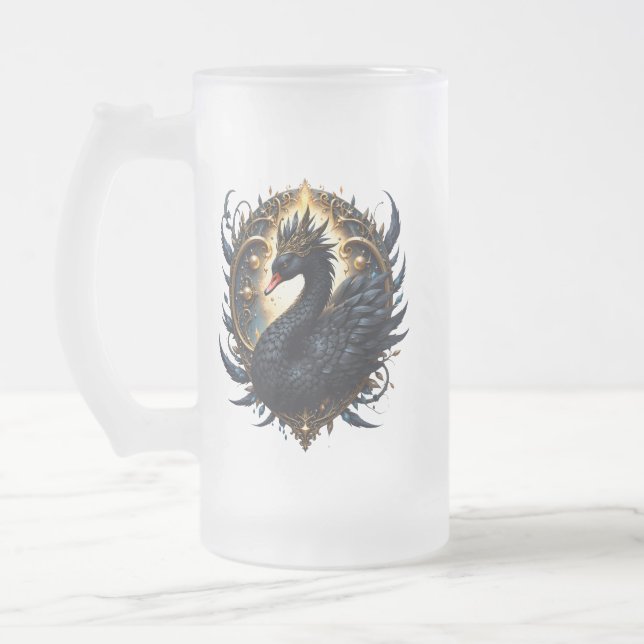 Chope Givrée Cygne d'Obsidienne de Grâce Silencieuse – Dark Fan (Gauche)
