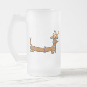 Chope Givrée Dachshund Reindeer