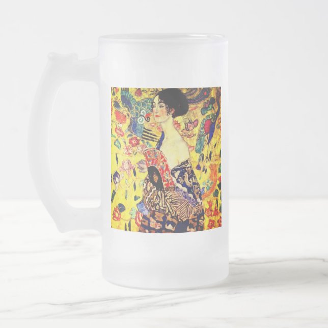 Chope Givrée Dame Gustav Klimt avec ventilateur (Gauche)
