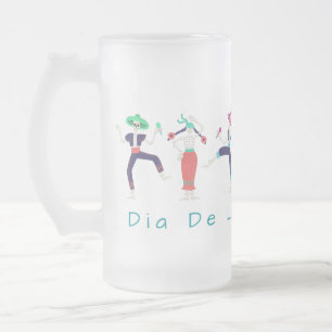 Chope Givrée Dia De Las Muertos Dansant Des Skeletons