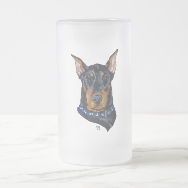Chope Givrée Dobermann noir Pinscher (Centre)