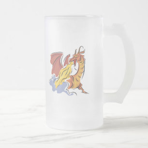 Chope Givrée dragon rouge cracheur de feu