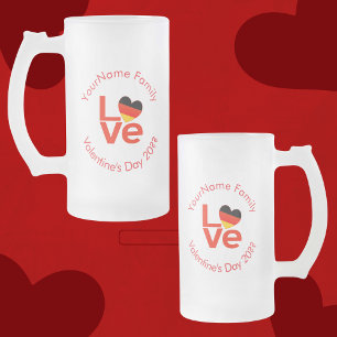 Chope Givrée Drapeau allemand Deutsch Red LOVE Heart