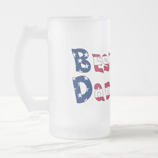 Chope Givrée Drapeau Best Papa Ever USA (Gauche)
