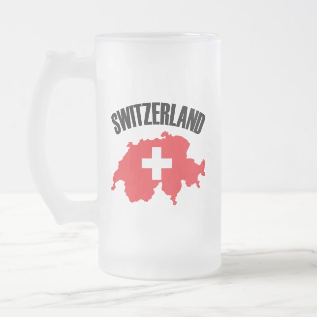 Chope Givrée Drapeau de carte Suisse (Gauche)