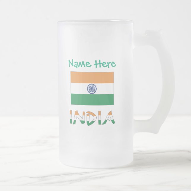 Chope Givrée Drapeau de l'Inde personnalisé (Droit)