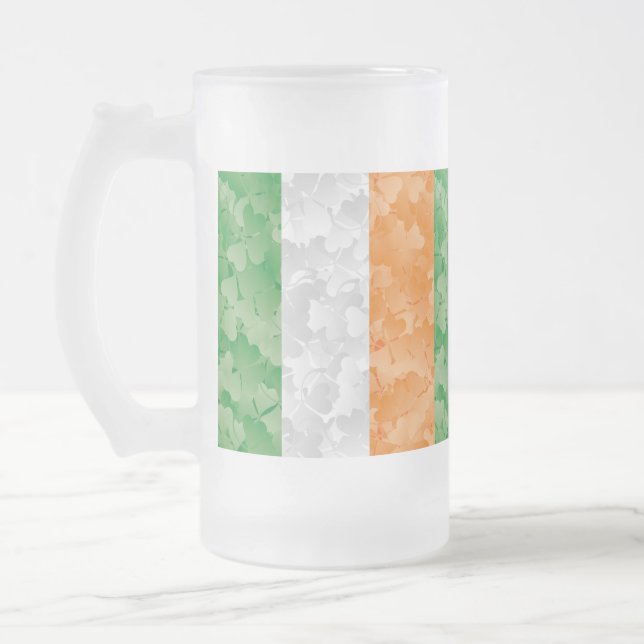 Chope Givrée Drapeau de l'Irlande avec motif shamrock (Gauche)