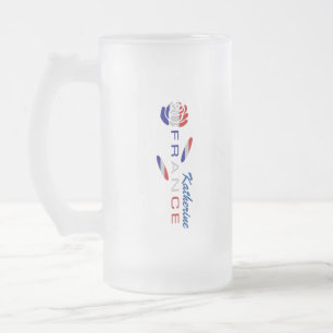 Chope Givrée Drapeau Français Rose Personnalisé Grand