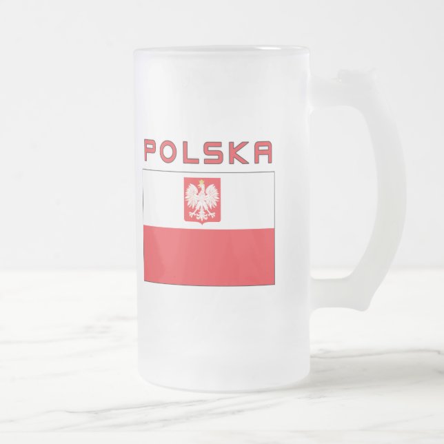 Chope Givrée Drapeau polonais de faucon avec Polska (Droit)