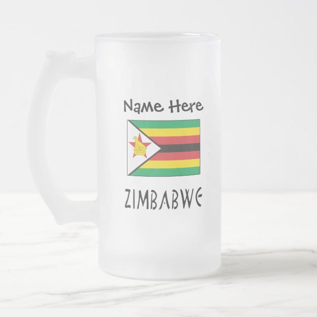 Chope Givrée Drapeau zimbabwéen personnalisé (Gauche)