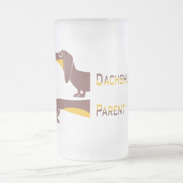 Chope Givrée Drôle mignon dachshund pour parent chien long (Centre)