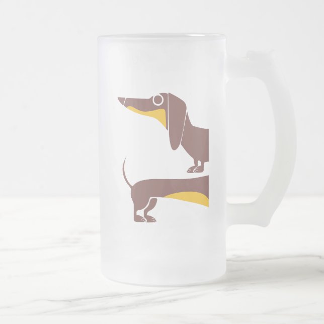 Chope Givrée Drôle mignon dachshund pour parent chien long (Droit)