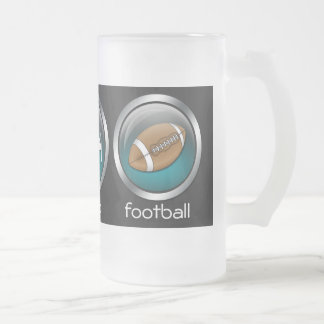 Chope Givrée Eat Sleep Football : Bleu : Stein de bière congelé