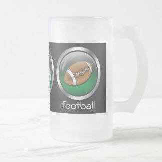 Chope Givrée Eat Sleep Football : Vert : Vapeur de bière congel