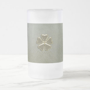 Chope Givrée Elégant Shamrock St.Patrick`s Day, Cuir vert