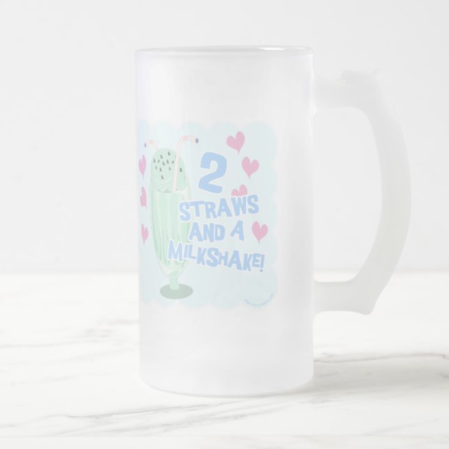 Chope Givrée Epic Deux Pailles Milkshake Funny Ice Cream Motto (Droit)