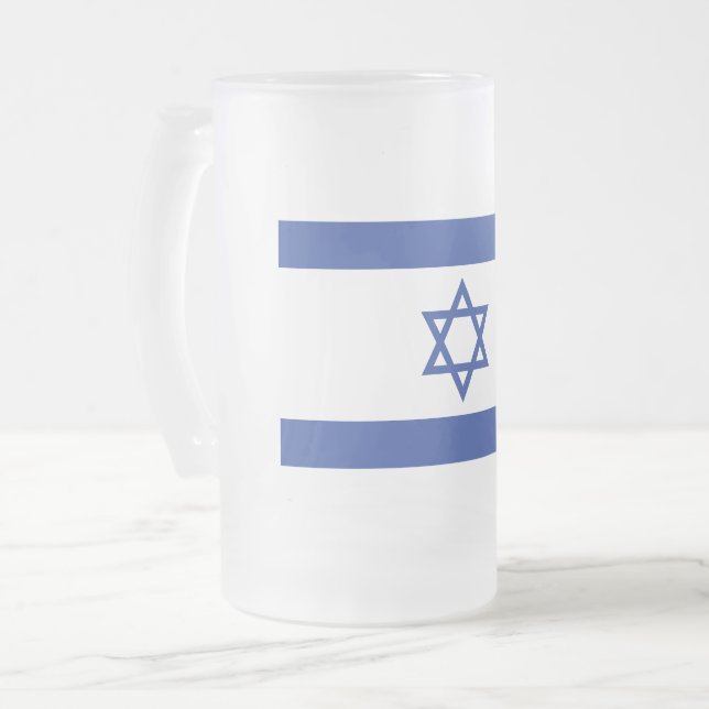 Chope Givrée Etat d'Israël Drapeau, Étoile de David Juifs (Devant gauche)