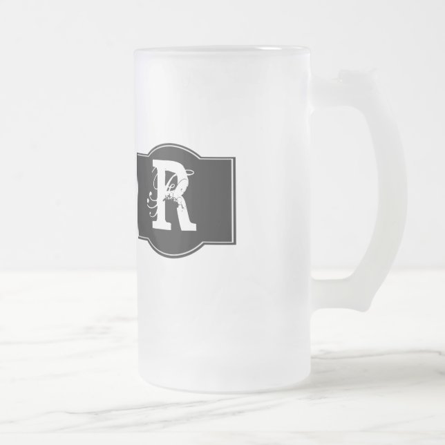 Chope Givrée Étiquette noir Monogrammé (Droit)