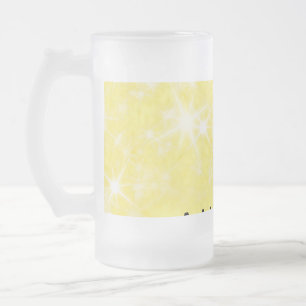 Chope Givrée Étoiles scintillantes de paillettes jaunes simples